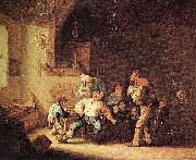 Adriaen van ostade Barber Extracting of Tooth. oil painting artist